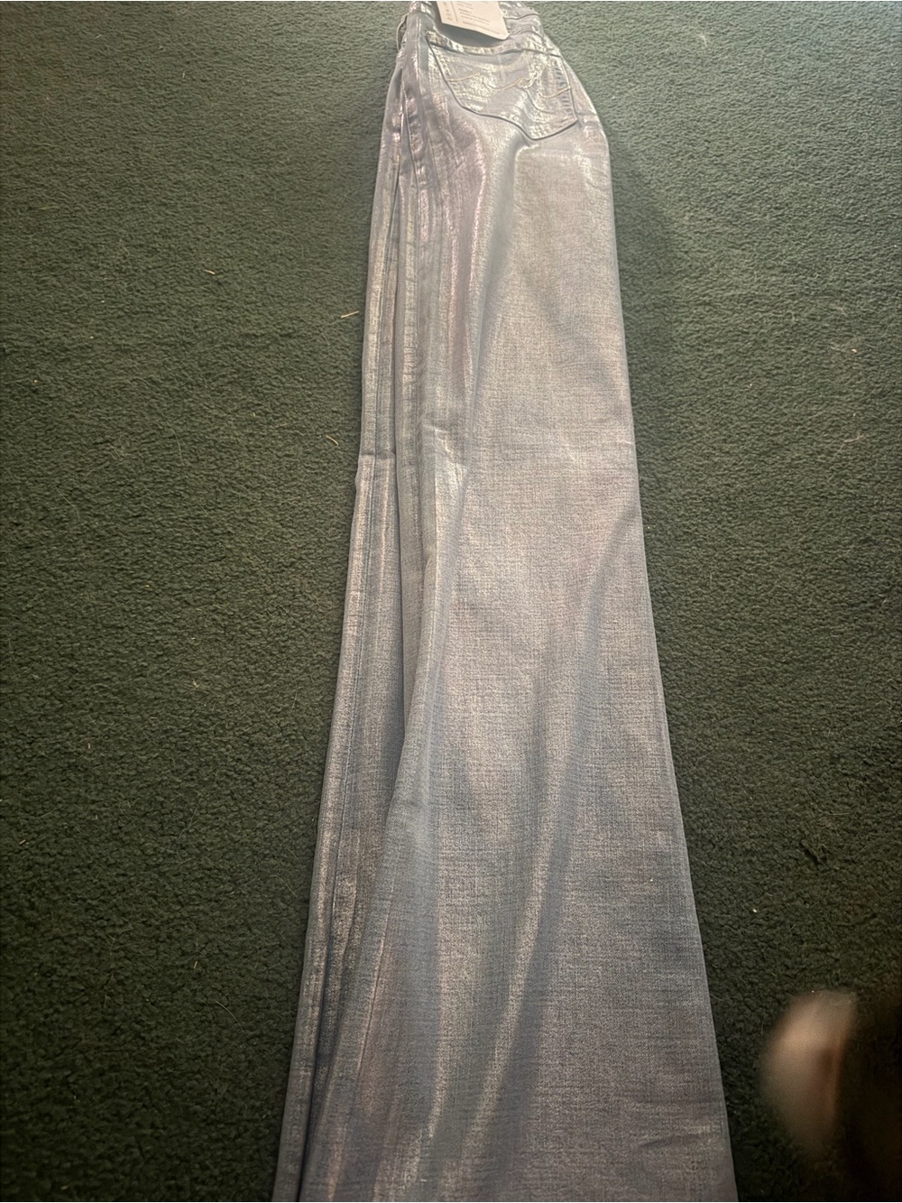 Shimmer Wide-Leg Women's Jeans in Silver